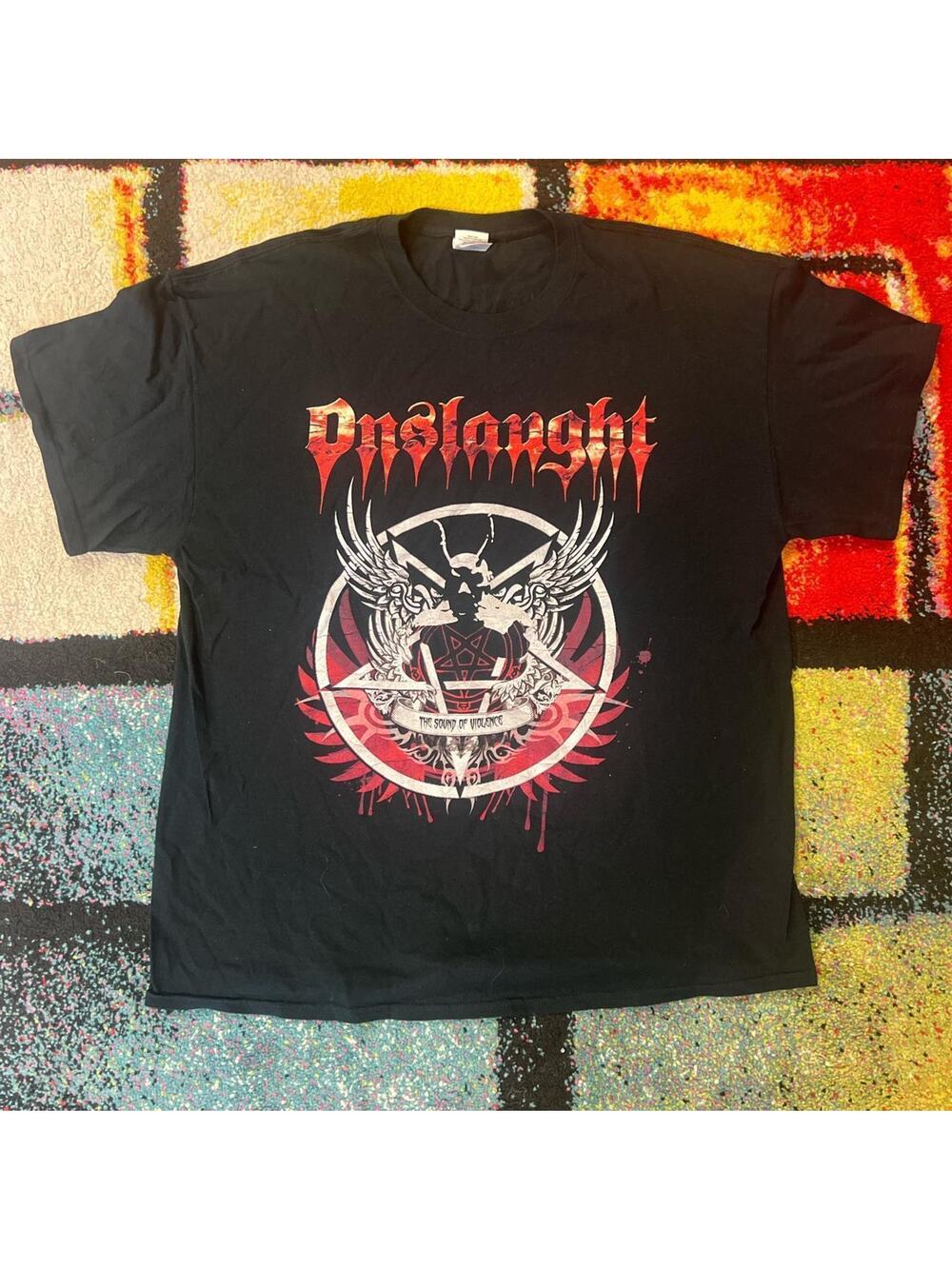 Onslaught The Sound of Violence Tour British Thrash Metal XL Band Tee